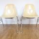 Pair of Eames / Herman Miller DSS model fiberglass chairs