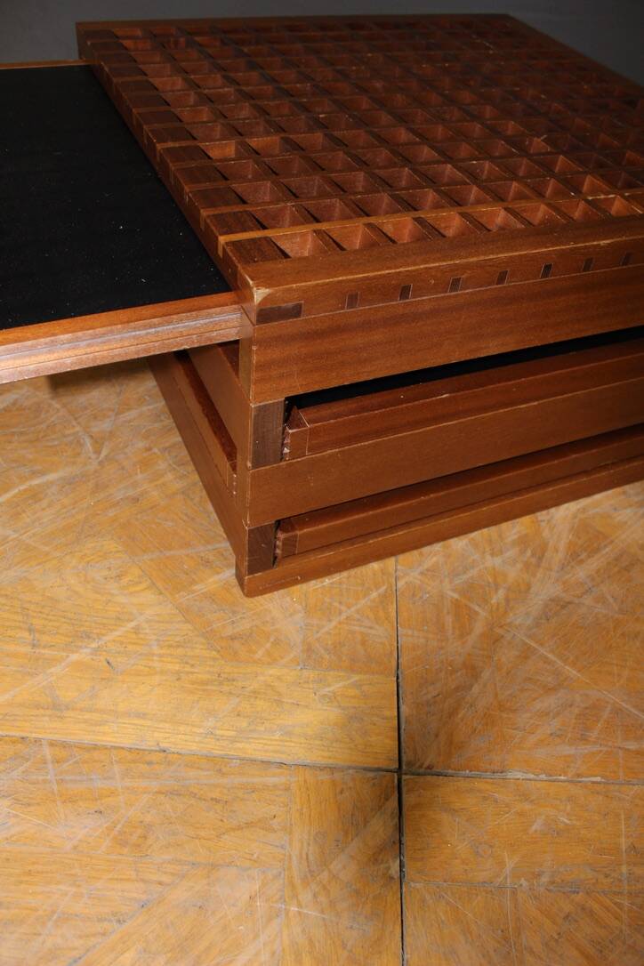 Black And White Coffee Table By Bernard Vuarnesson Model Tetra Circa 1980