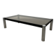 Table basse chrome et verre fumé années 70