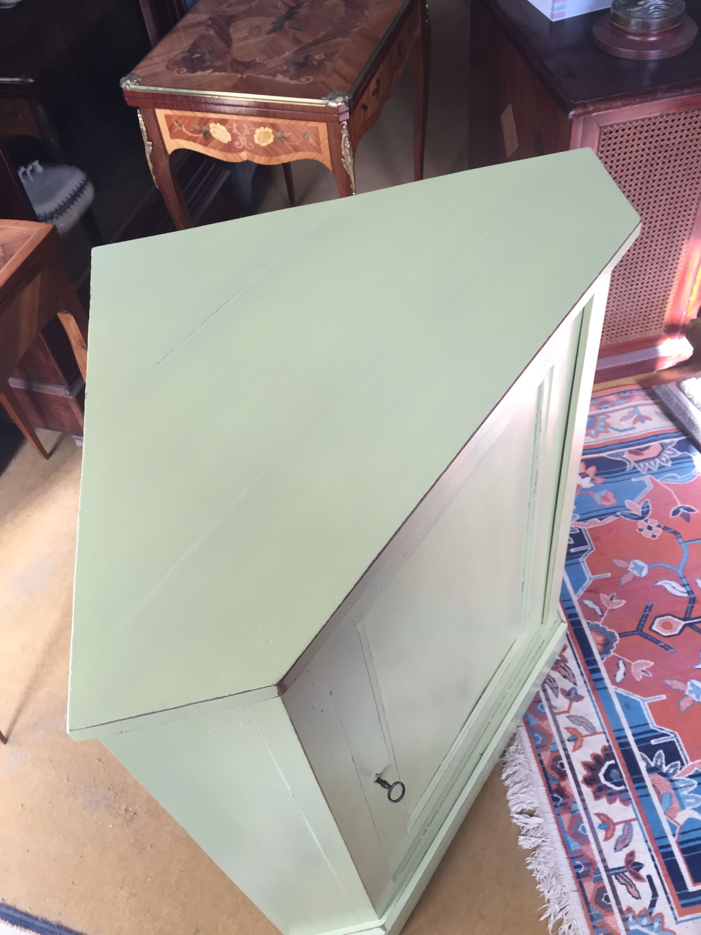 Walnut corner cabinet, 1950