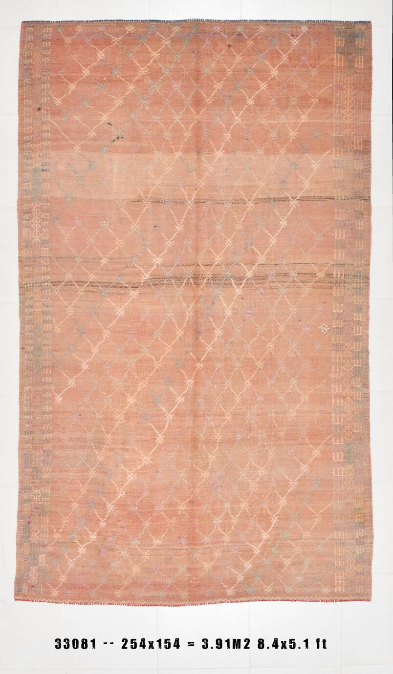 5x8 Turkish Kilim Rug, 154x254Cm
