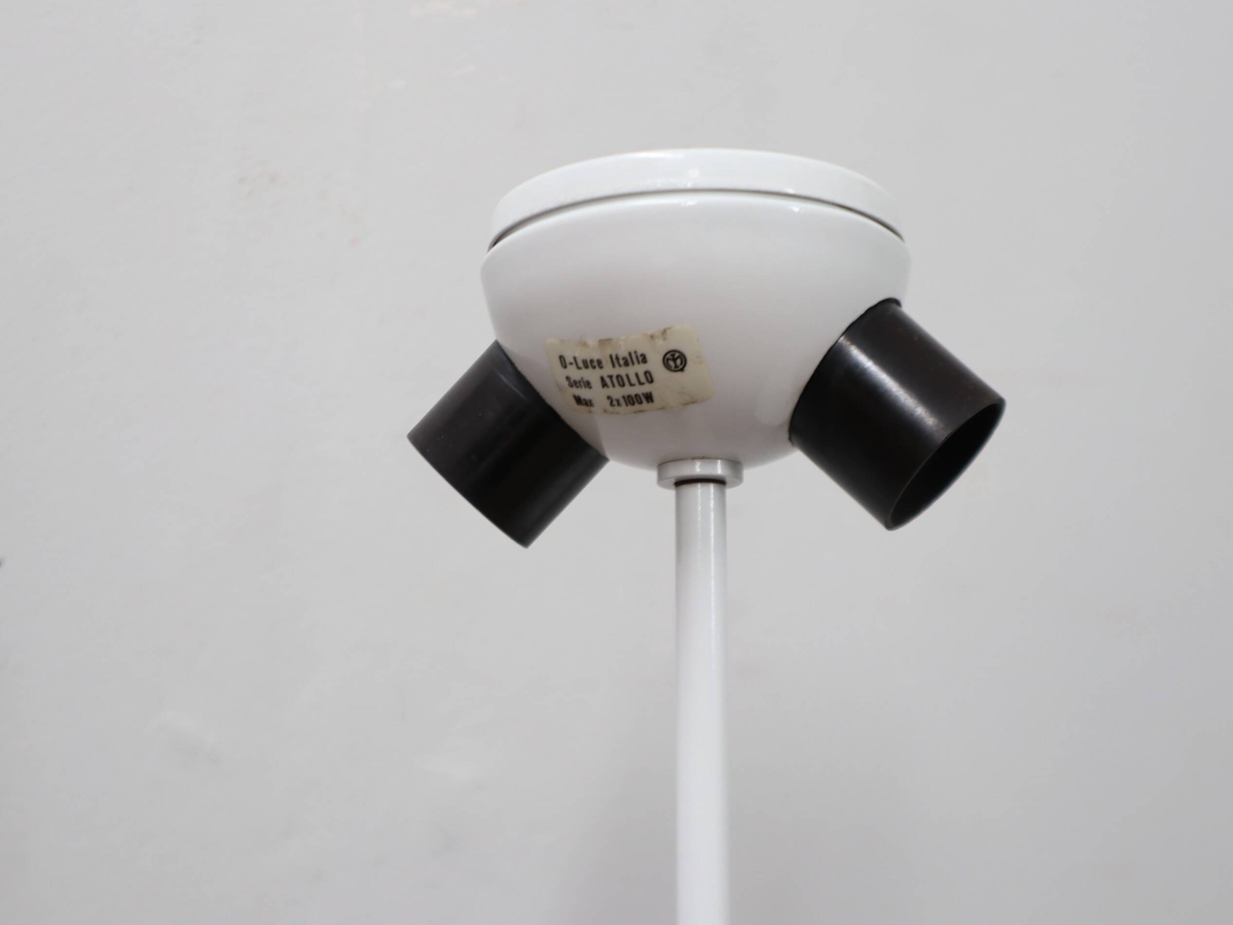 Lampe de table Oluce Atollo 233 Vico Magistretti grande version précoce des années 1980