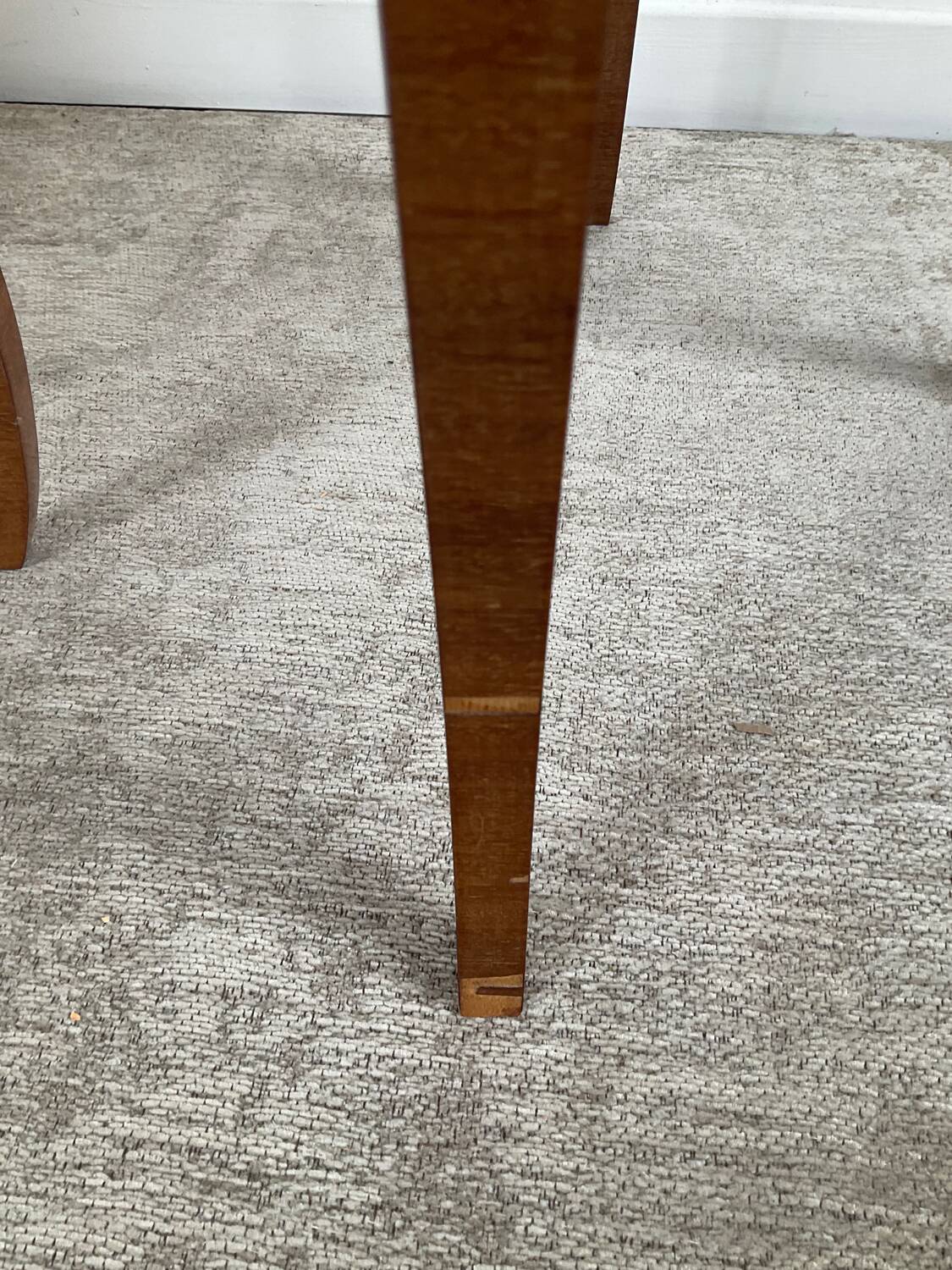Small marquetry pedestal table with key storage