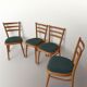 Set of 4 TON chairs, Czech vintage 1960s.