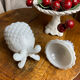 Pineapple bonbonnière in white opaline