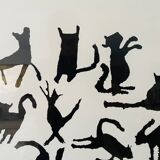 Original screenprint alan fletcher – "cats" – signed & numbered (59/100)