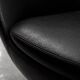 Vintage Mid-Century Scandinavian Modern Black Swivel Chairs, Set of 2