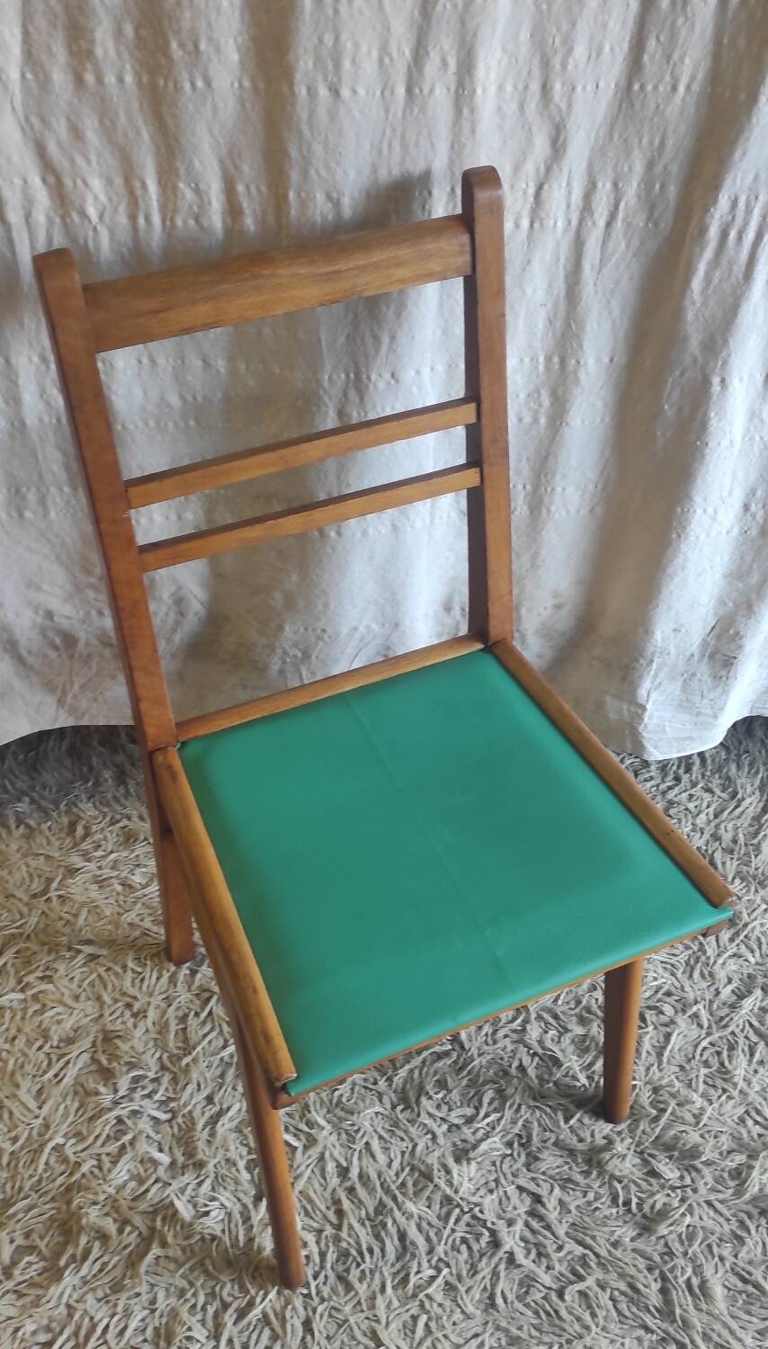 Vintage chair with compass legs - 1950s/60s