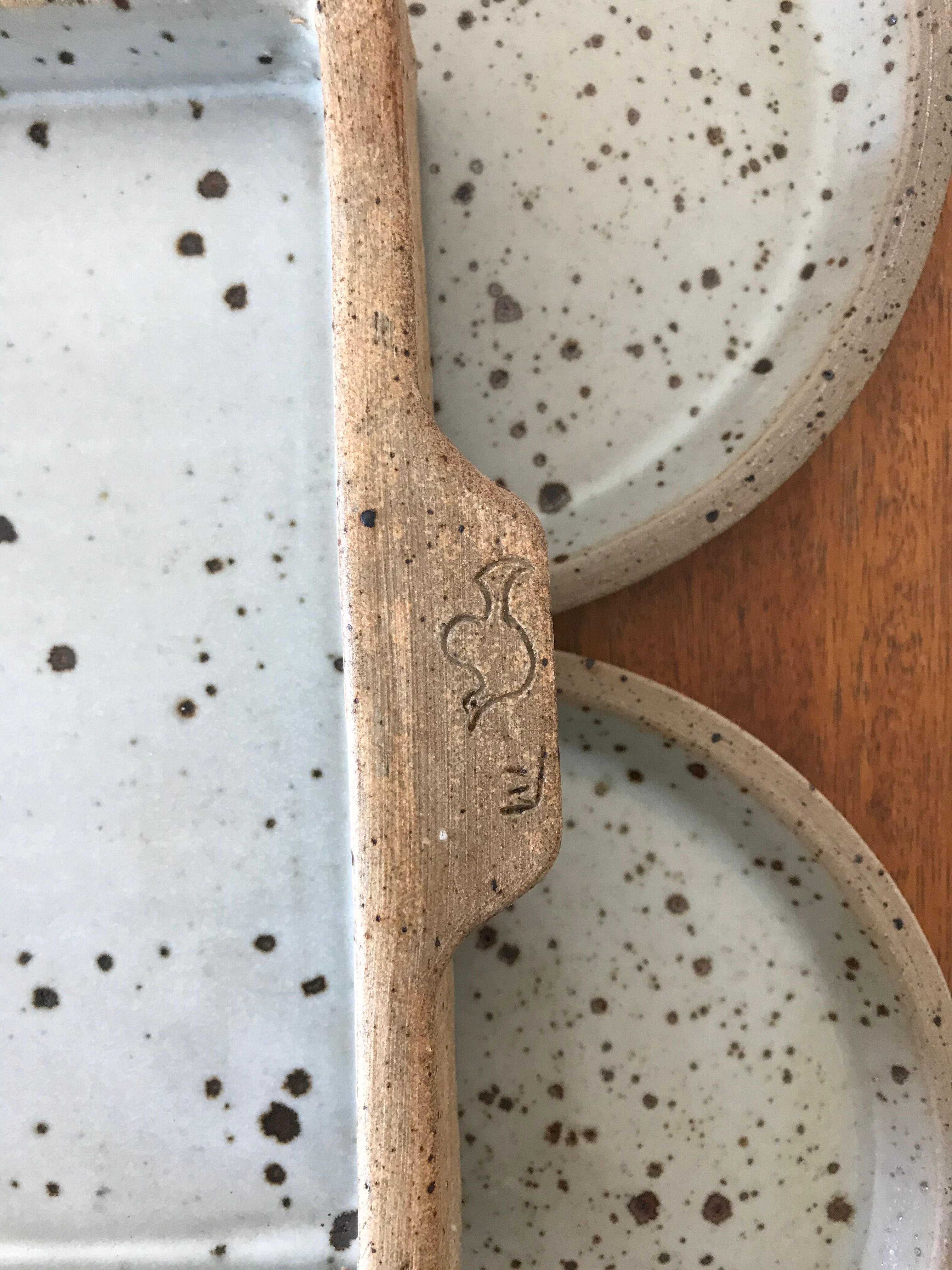 Dessert service in sandstone