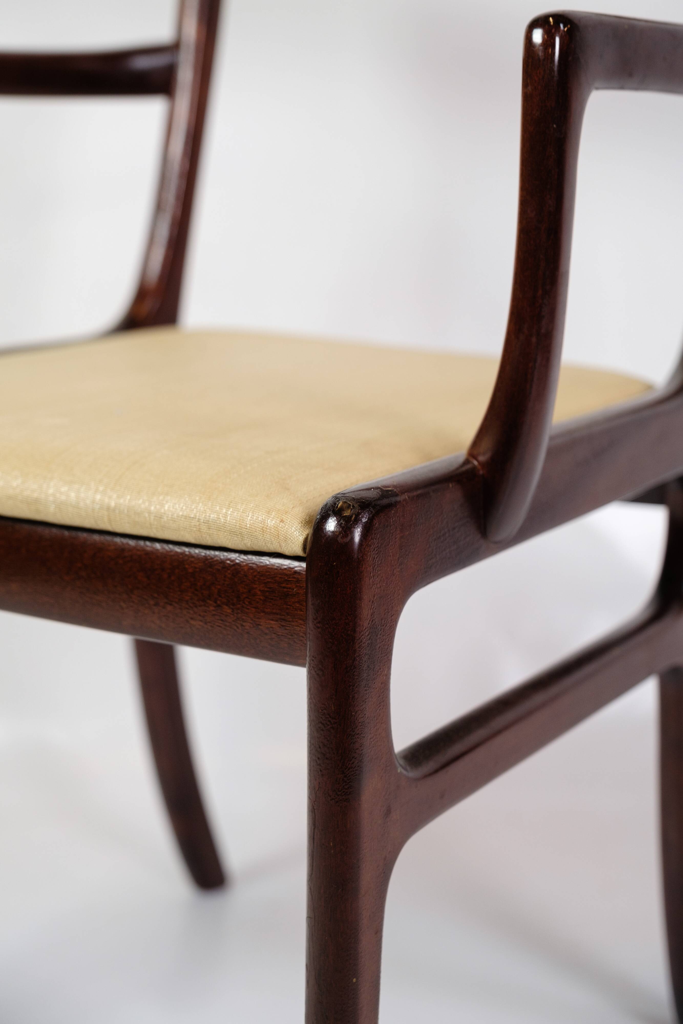 Set Of 2 Armchairs Model Runstedlund Made In Mahogany By Ole Wanscher From 1960s