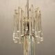 Lustre à prisme en verre de Murano moderniste italien, années 1970