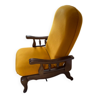 Fauteuil ancien velours