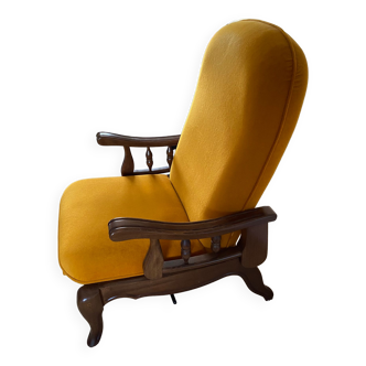 Antique velvet armchair