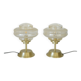Vintage Bedside Lamps / Set of 2 / Redesign Mushroom Lamp / Art Deco Style