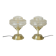 Vintage Bedside Lamps / Set of 2 / Redesign Mushroom Lamp / Art Deco Style