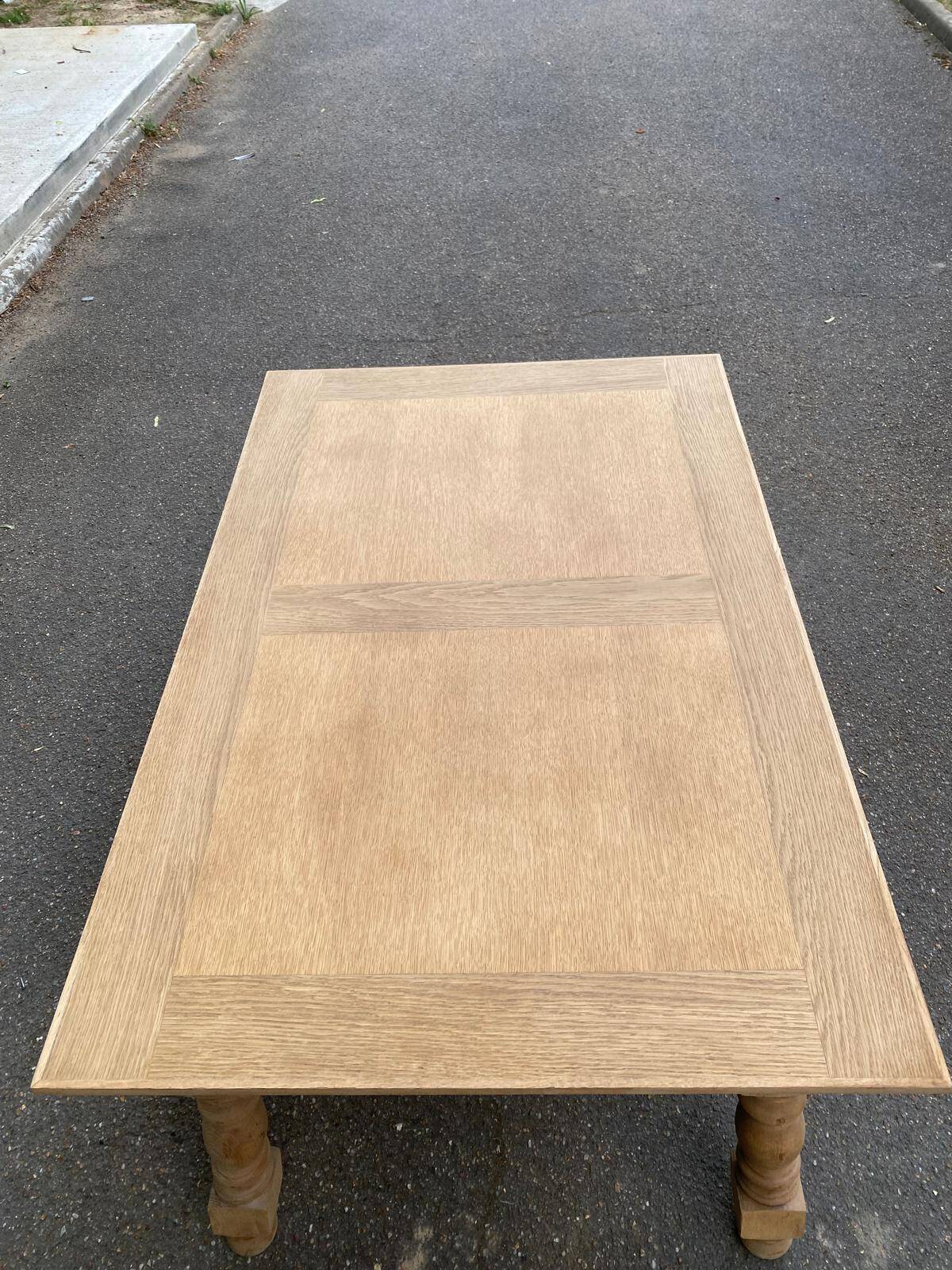 Renovated art deco extendable wooden dining table 235cm