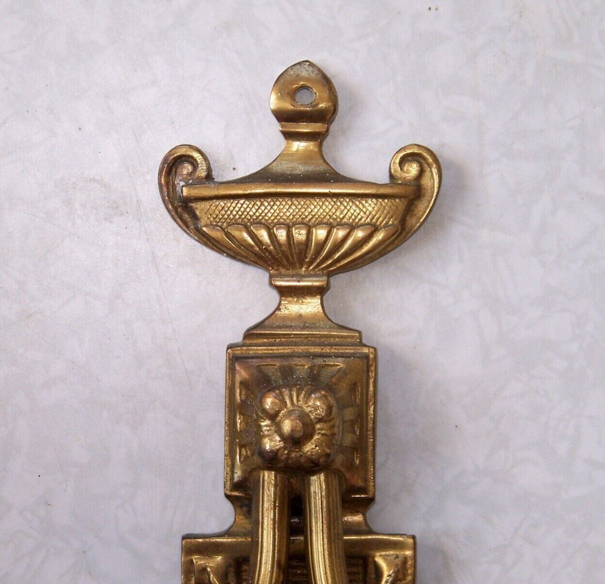 Pair french vintage empire style bronze double wall lights