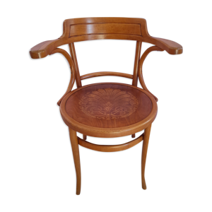Fauteuil de bureau en bois courbé