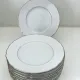 10 white porcelain dessert plates