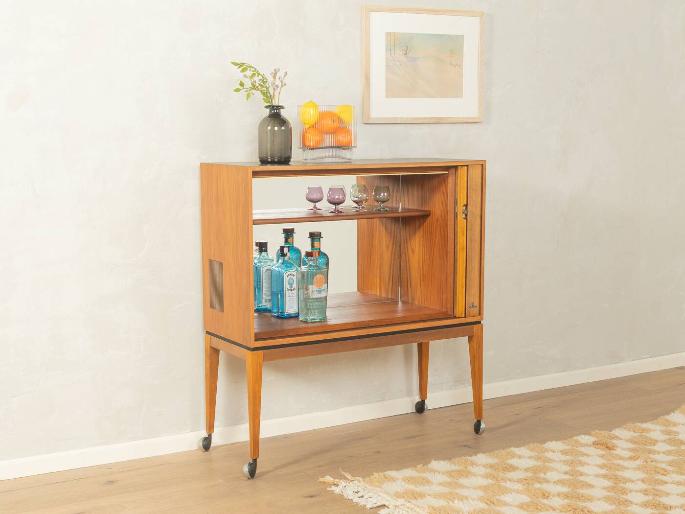 Exclusive bar cabinet (former GRUNDIG TV cabinet) from the 1960s