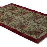 Turkish Anatolian Handmade Vintage Area Rug 203 cm x 104 cm