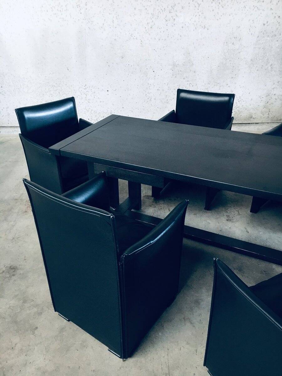 Postmodern Model 401 Break Armchairs by Mario Bellini for Cassina, Italy, 1980s, Set of 6