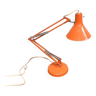 Luxo L4 vintage orange lamp with foot