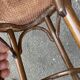 Viennese curved wooden piano stool 1950