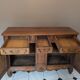 Antique Louis XV style sideboard in oak and walnut – 19th century / Early