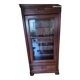 Armoire vitrine en noyer avec tiroir