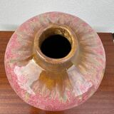 Art Deco pink glazed stoneware vase