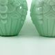 2 Art Deco vases in green opaline • Circa 1920/30