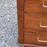 Vintage oak chest of drawers from the 50s with 4 drawers and compass feet