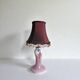 Clichy glass base table lamp with 20th-century lampshade