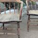 Pair of English captain's armchairs