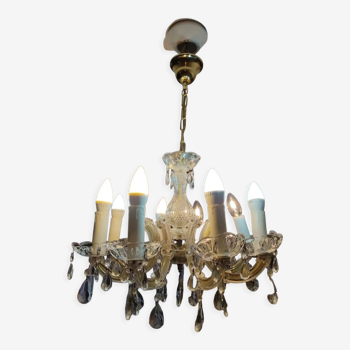 Old murano style chandelier in glass