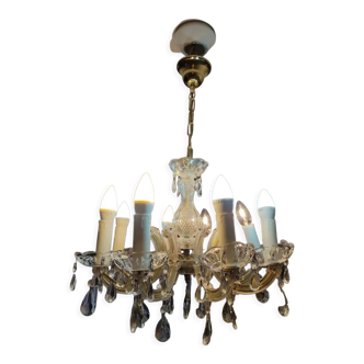 Old murano style chandelier in glass