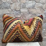 Vintage Berber Kilim cushion cover: Moroccan wool cushion