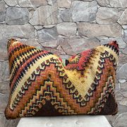 Housse de coussin Kilim berbère vintage : Coussin en laine marocaine