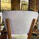 Suite of 6 vintage chairs in white Skaï