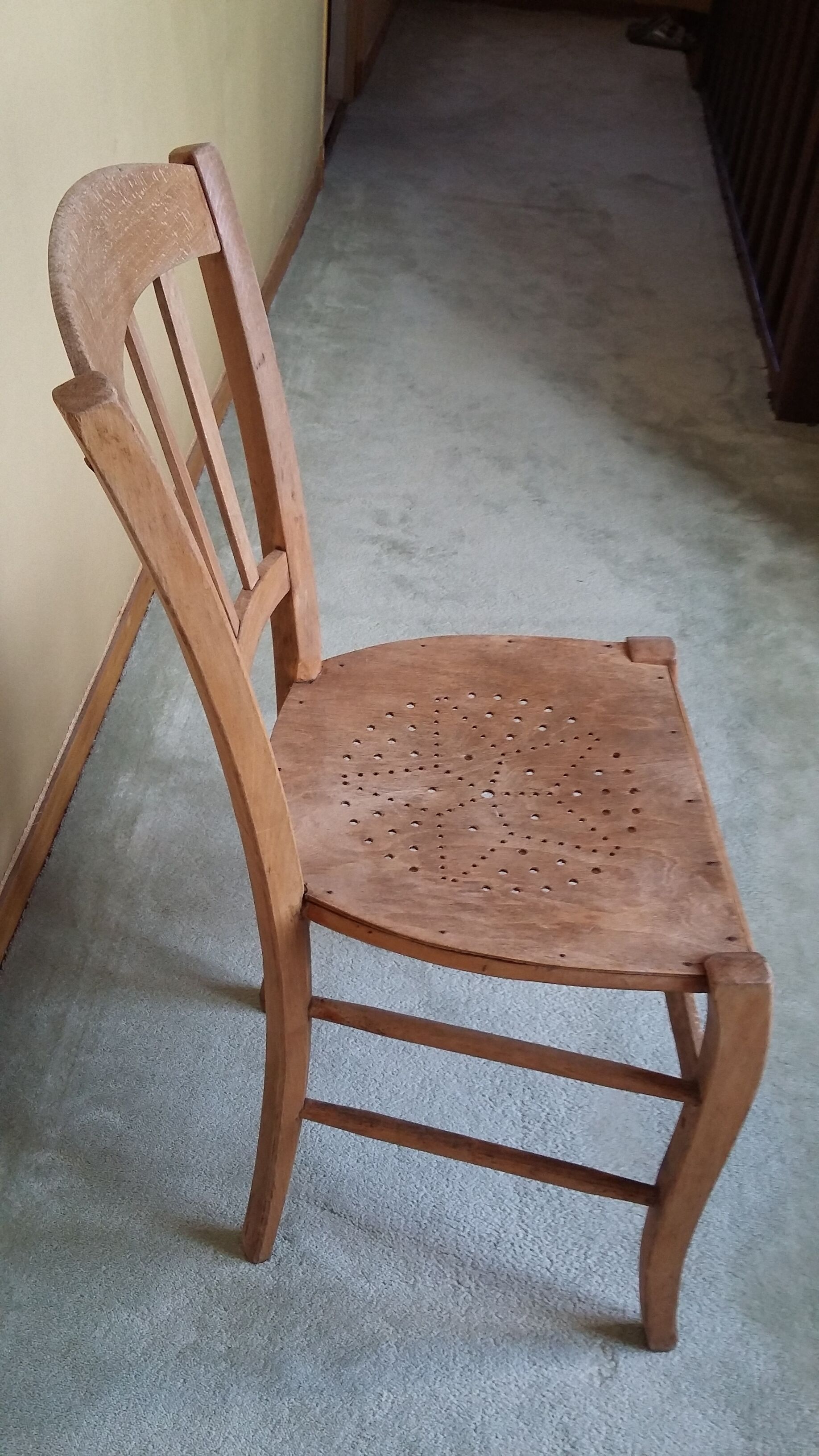 Chair with small holes