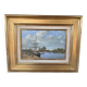 Table by Gérard Roux known as "Rouxe" – Animated marine scene, oil on canvas.