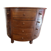 Meuble de métier Art déco à 12 tiroirs en bois massif