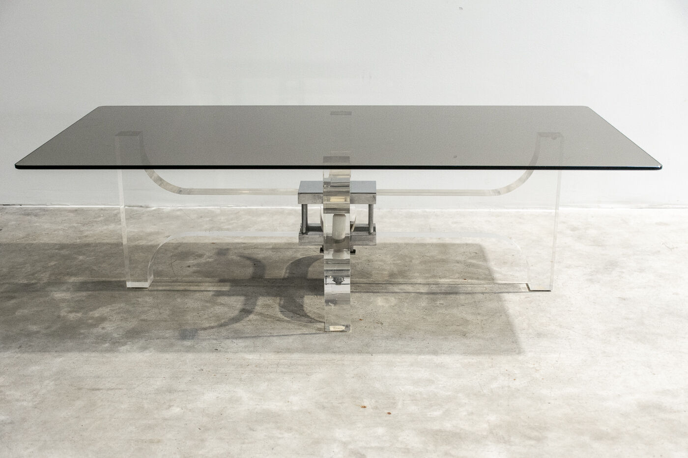 Plexiglass coffee table by Michel Dumas circa 1970'