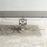 Plexiglass coffee table by Michel Dumas circa 1970'