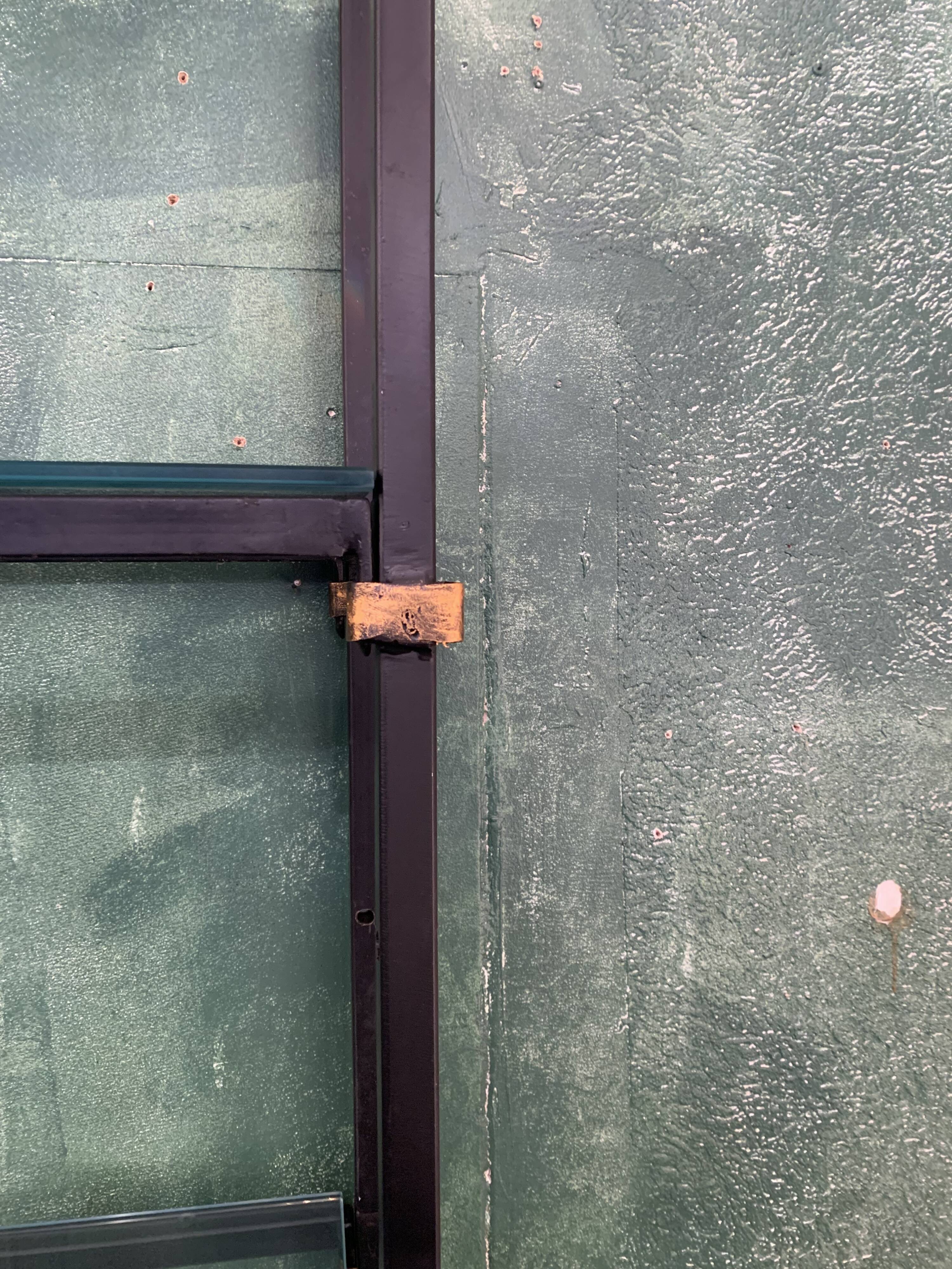 Factory shelf black iron tube 1960s'