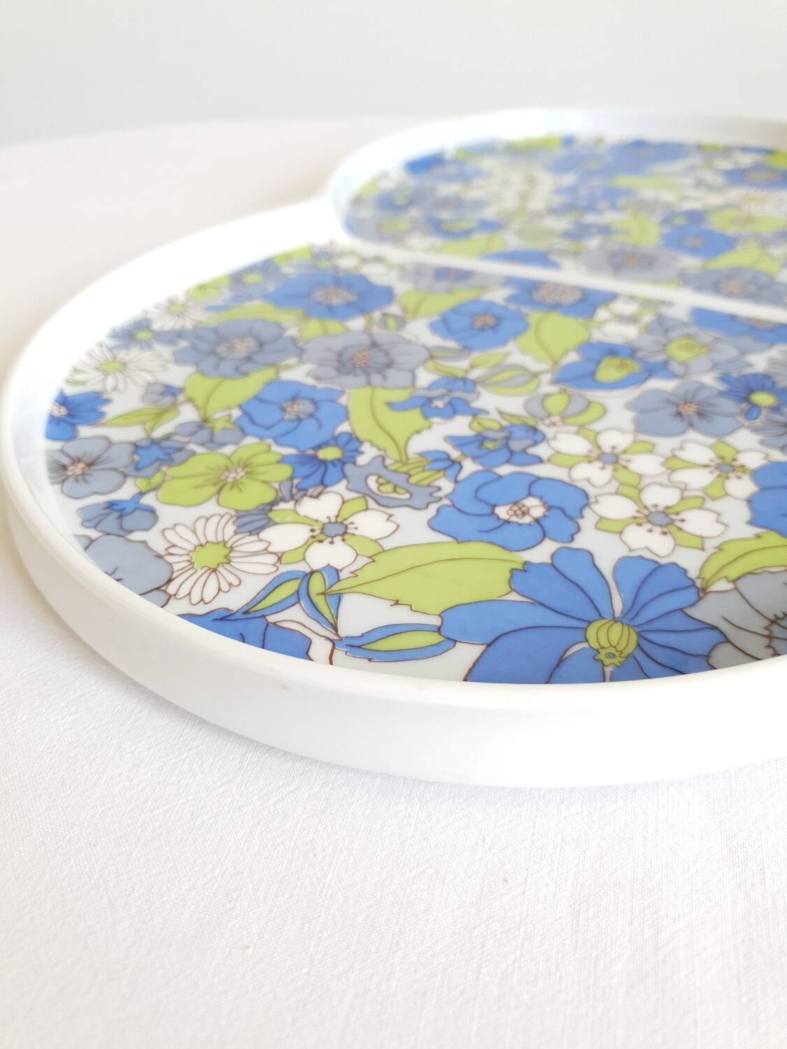 Vintage porcelain floral dish