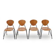 Vintage chairs by Aurelio Villari for Isa Bergamo, 1950s, set of 4.