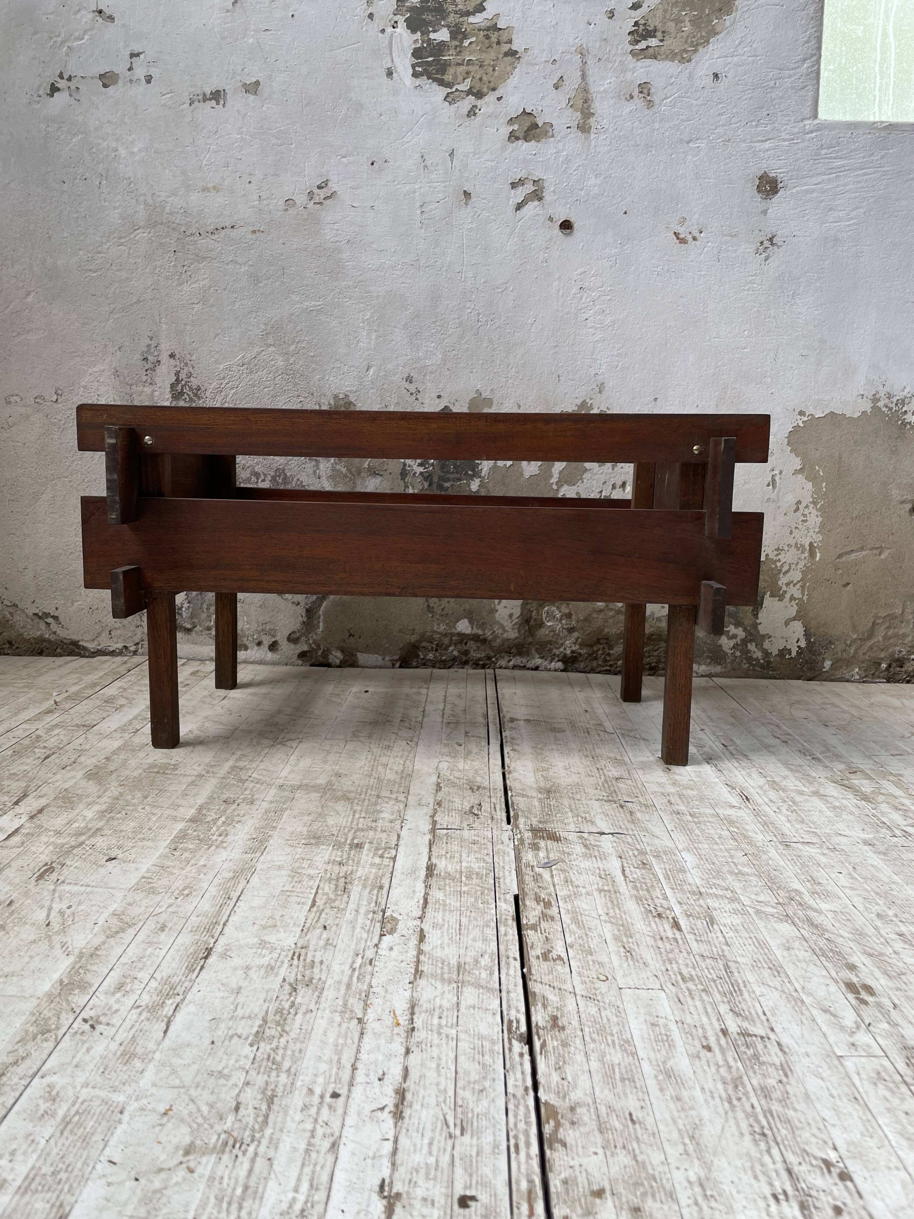 Small modernist oak planter from the 1950s