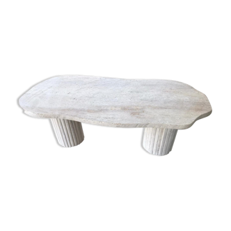 Irregular Venus coffee table in natural travertine